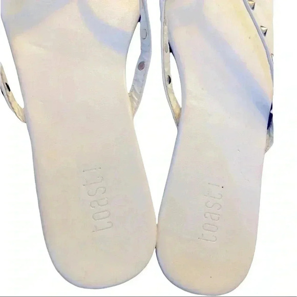 Women’s Toast Studded White Flip Flop Thong Sandals size 11 - Picture 6 of 10